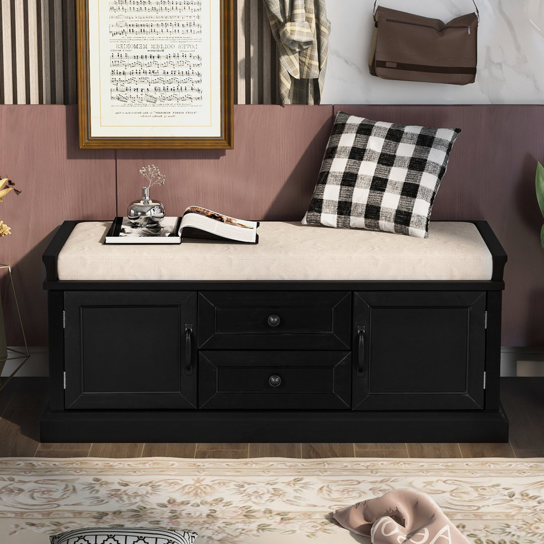 Cabinet and Drawers Storage Bench